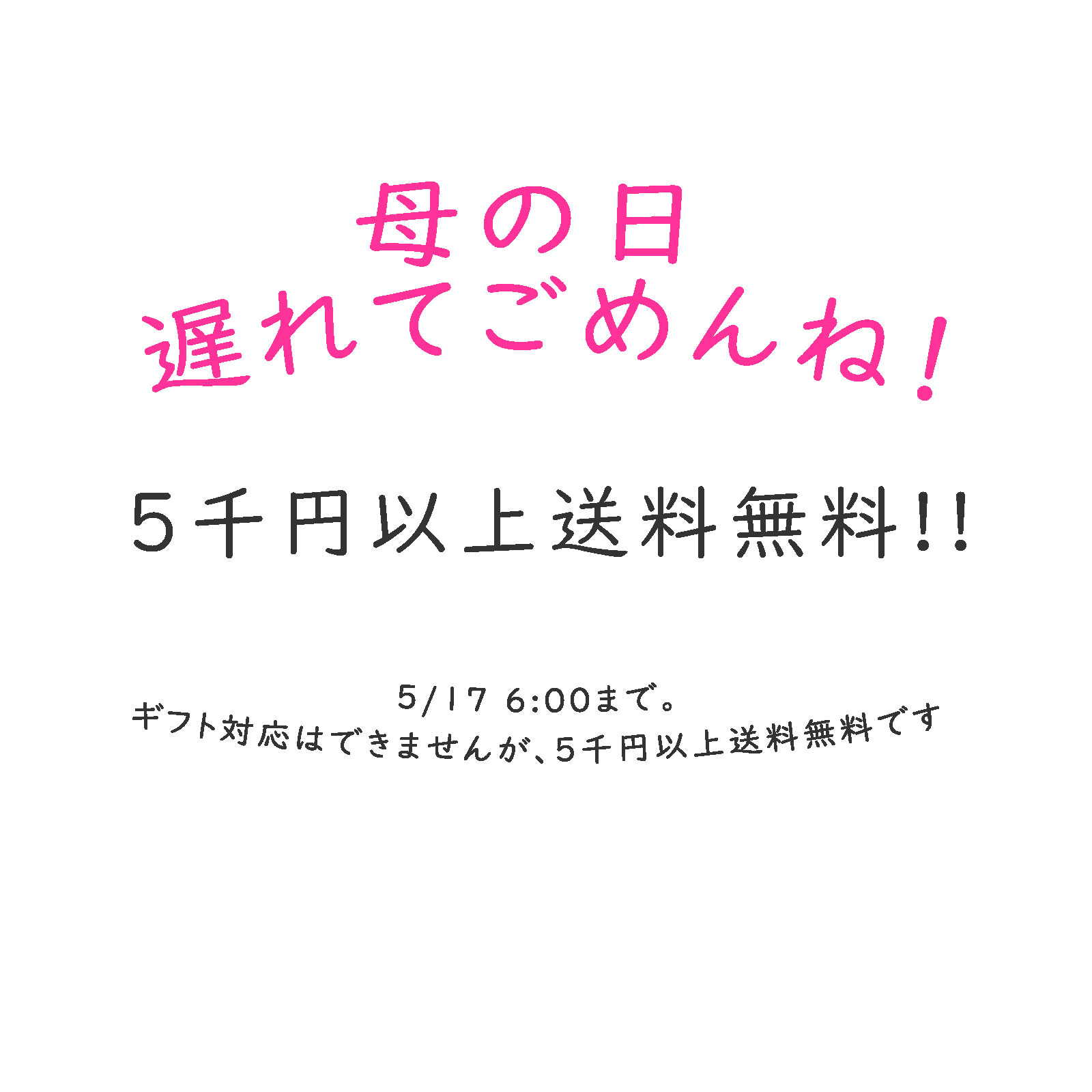 終了しました 母の日遅れてごめんね 5千円以上 送料無料 5 17 Am6時まで コラム