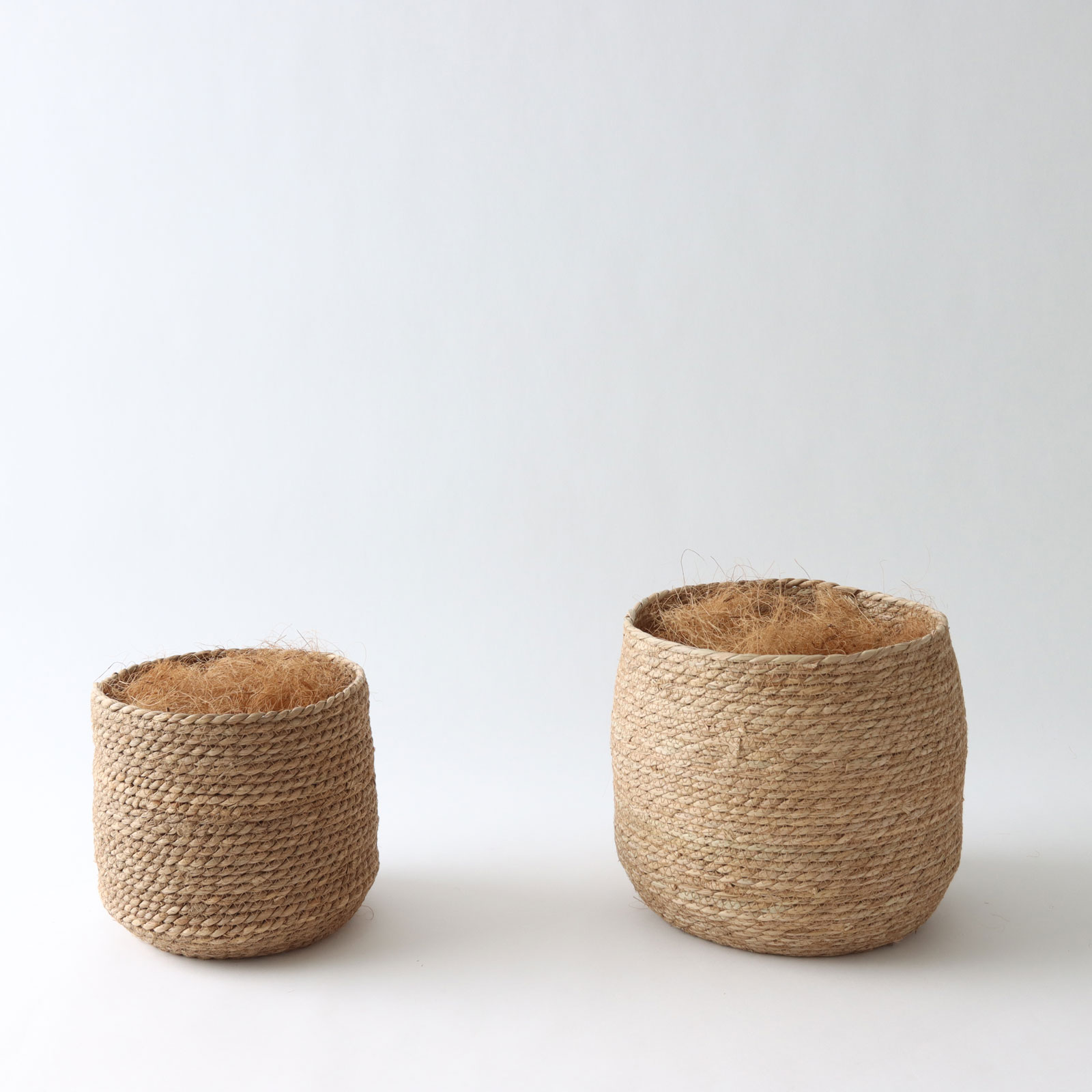 高さで比べる、シーグラス鉢の見え方