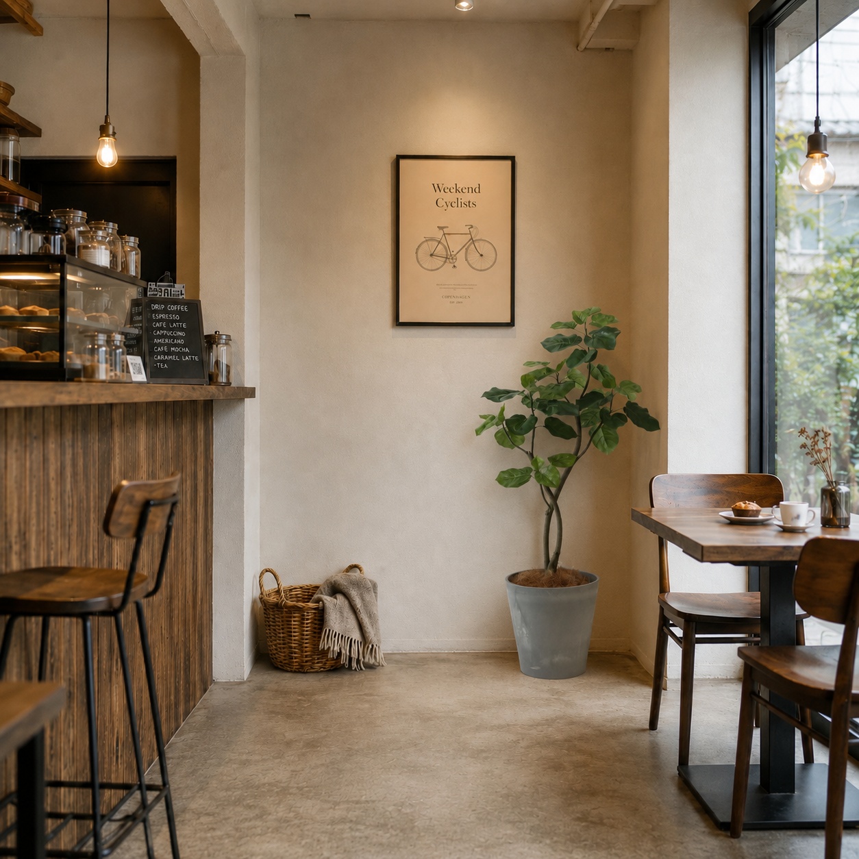 カフェとグリーン